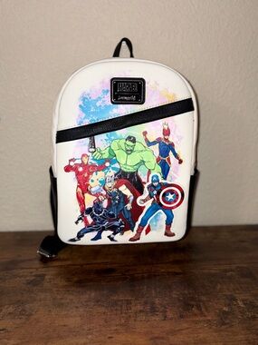 Marvel Loungefly Avengers Artist Series Mini Backpack Hulk Iron Man Capt America